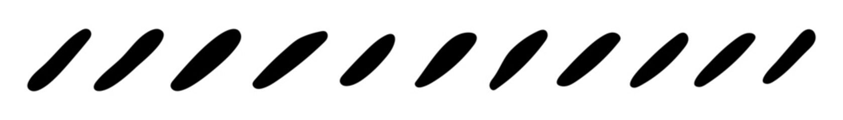 Hand drawn dotted line. Abstract scribble black brush stroke. Vector element.