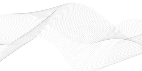 Abstract wave element for design. Digital frequency track equalizer. Stylized line art background. Vector illustration. Wave with lines created using blend tool. Curved wavy line, smooth stripe.