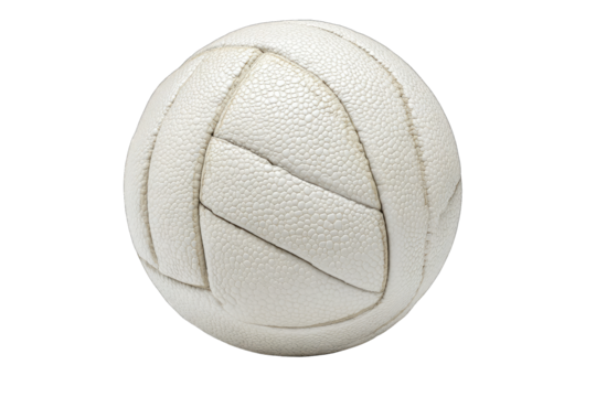 Vintage, cream-colored ball, stitched