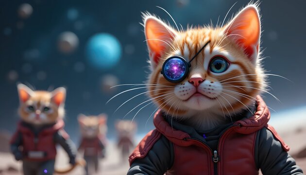 Captain Feline Commands the Stars With a Single Eye