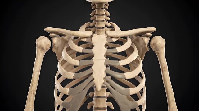 Human upper body skeleton anatomy