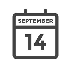 September 14 Calendar Day or Calender Date for Deadlines or Appointment