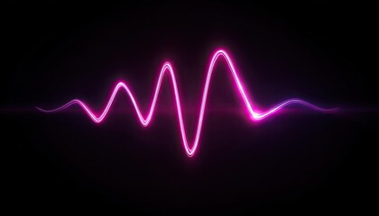 Neon pink/purple sound wave graphic