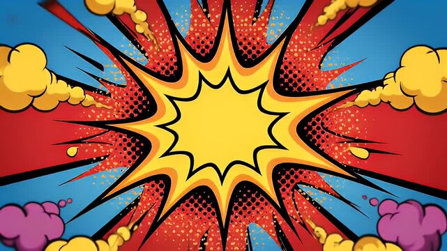 Comic explosion background animation