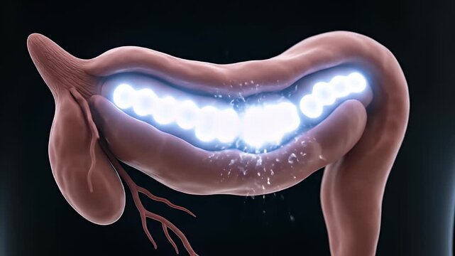Small intestine villi illustration
