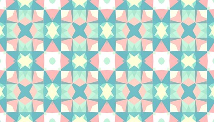 Geometric pattern of pastel colors
