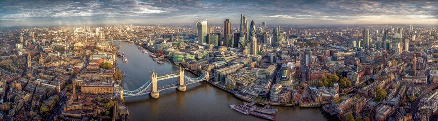 Panoramic cityscape of London's skyline