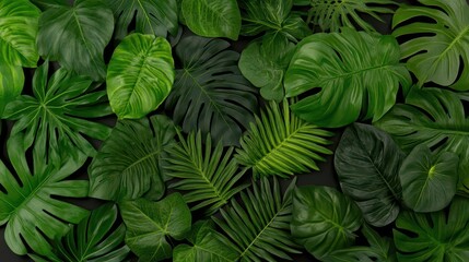 Lush Tropical Foliage Background