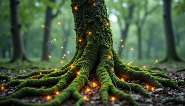 The image shows a close up of a spider web with water droplets on it