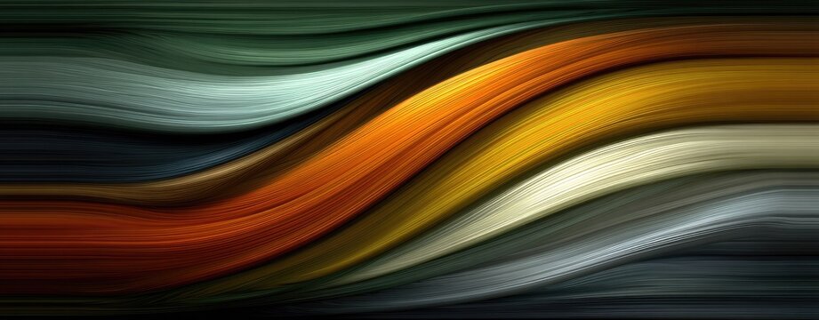 Abstract flowing curves of muted earth tones