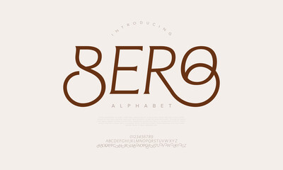 Bero Stylish Script Font Alphabet