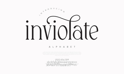 Inviolate Elegant Script Font Alphabet