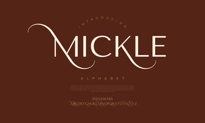 Mickle Elegant Serif Font Alphabet