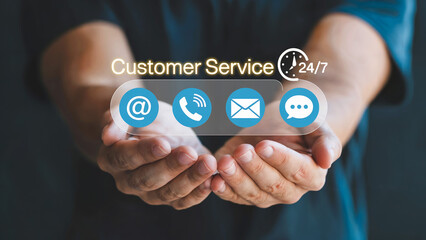 Obraz premium 24/7 customer support contact options