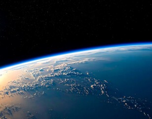 Fototapeta premium Earth from space, sunrise