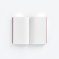 Blank opened book mockup top view isolated on white book mockup blank template isolated book professional presentation blank empty  creative composition versatile use  professional lightin