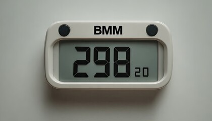 Light gray rectangular digital display shows the number 298.20