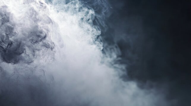 Abstract smoke swirls in grayscale - Powered by Adobe