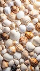 Collection of Seashells Displaying Exquisite Textures and Natural Beauty