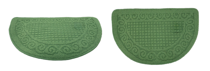 Greeb door mat isolated on transparency background.