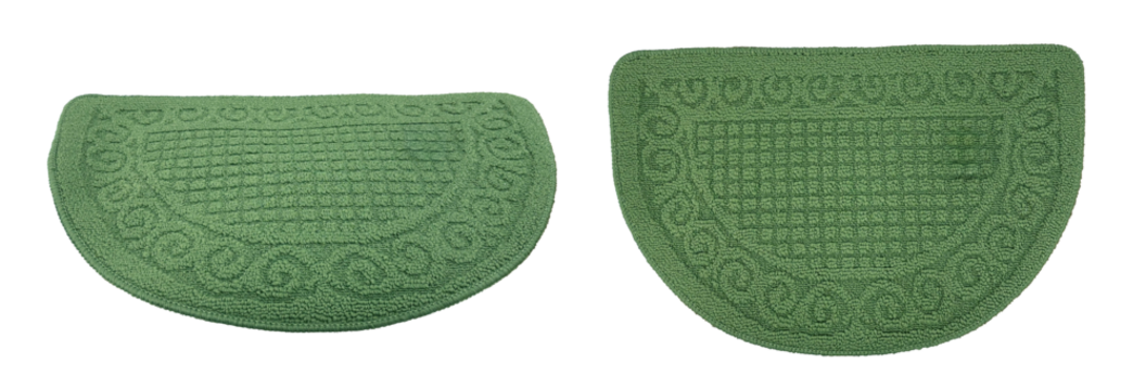 Greeb door mat isolated on transparency background.