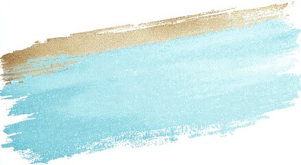 Textured brushstroke, light teal and gold