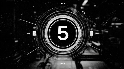 Abstract countdown graphic, number 5 (1)