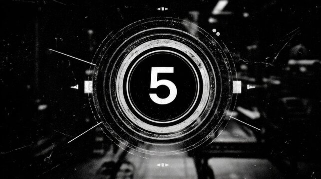 Abstract countdown graphic, number 5 (1) - Powered by Adobe