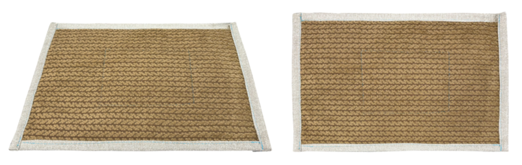 Brown door mat isolated on transparency background.
