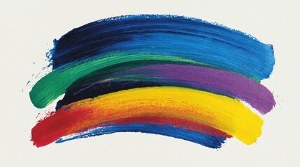 Naklejka premium Abstract paint strokes in a rainbow spectrum