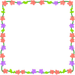 Flower frame illust