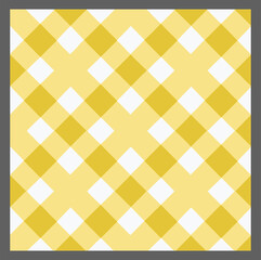 Yellow Diamond Plaid Pattern &ndash; Seamless Vector Design with Overlapping Geometric Shapes for Textile, Wallpaper, and Decorative Projects