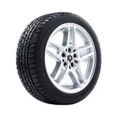 Obraz premium Sleek silver rim and black tire