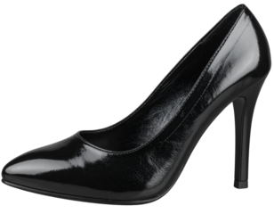 Modern Black Stiletto Shoe, isolated on transparent background
