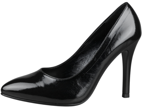 Modern Black Stiletto Shoe, isolated on transparent background