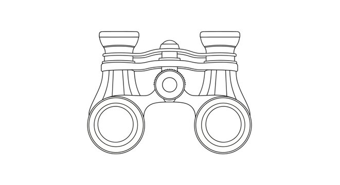 elegant opera glasses line drawing for vintage aesthetic websites theater programs and luxury branding