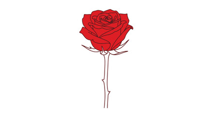 elegant red rose line art perfect for valentines day cards wedding invitations romantic designs and minimalist branding projects