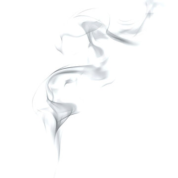 Isolated Smoke Trail on Transparent Background