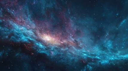 Fototapeta premium Cosmic nebula swirls in deep space