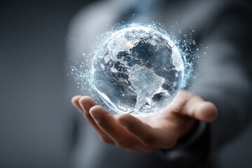 Holographic Earth in a hand