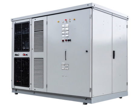 Industrial Power Source Equipment, isolated on transparent background