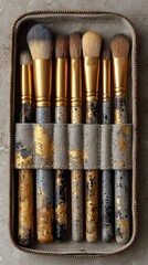 Fototapeta premium Makeup Brushes in a Box