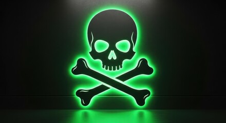 A pirate's skull and crossbones flag is a classic symbol of danger and piracy