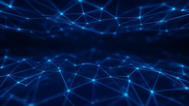 Abstract Blue Network Connection Background