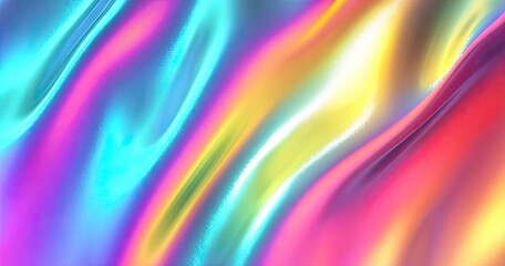 Abstract vibrant flowing holographic colors