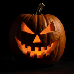 Fototapeta premium Sharp Angular Carved Pumpkin Features