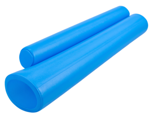 Blue Foam Pool Noodle, isolated on transparent background