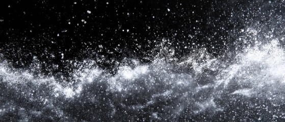 Abstract water splash, black and white