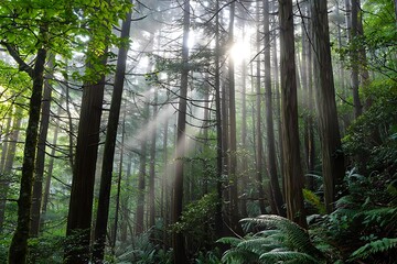 Obraz premium morning in the woods