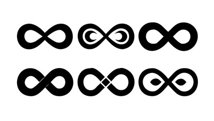 Fototapeta premium Bold infinity symbol with interconnected loops endless